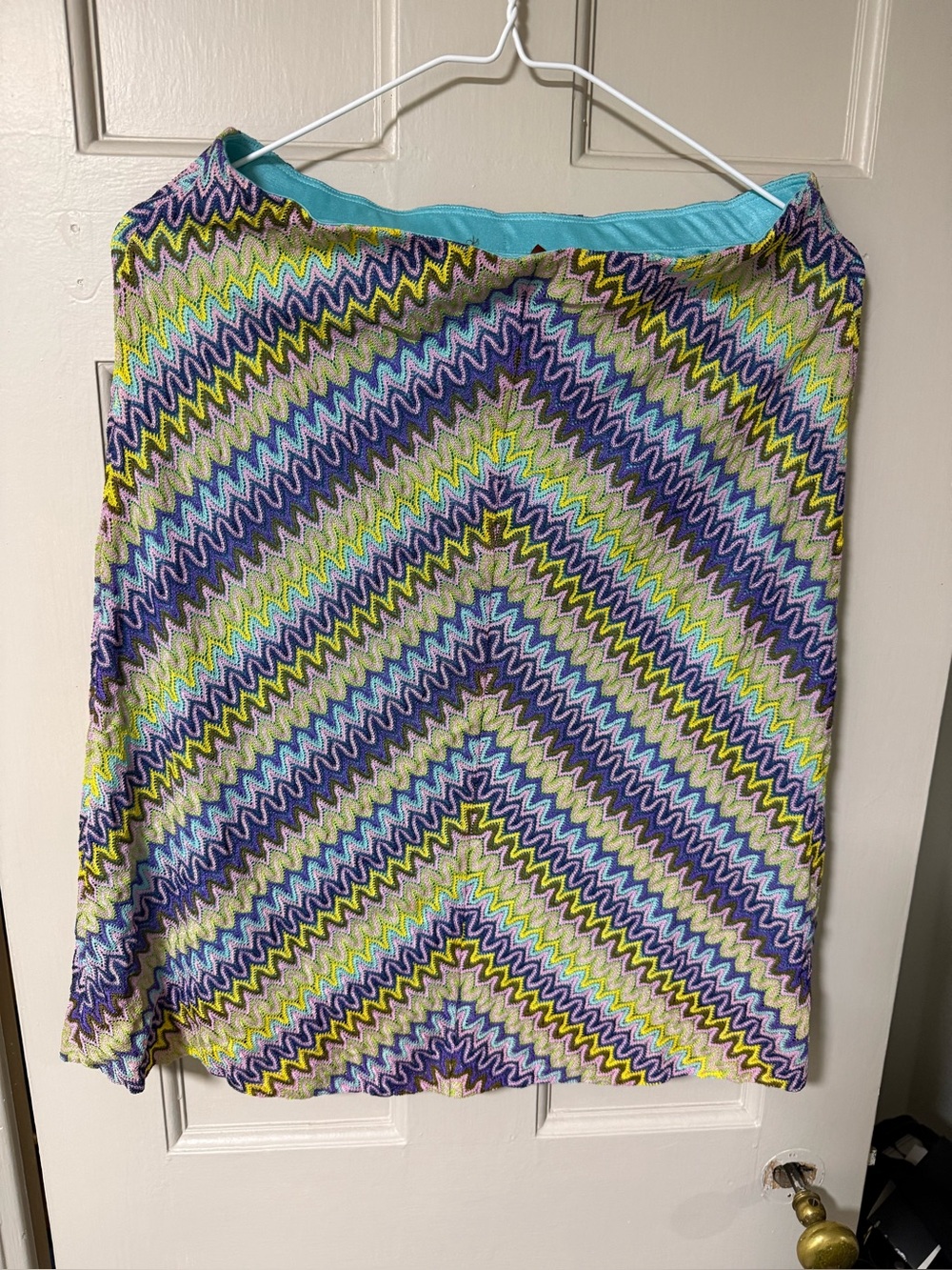 Missoni Chevron vintage skirt - Turquoise, Purple & Yellow